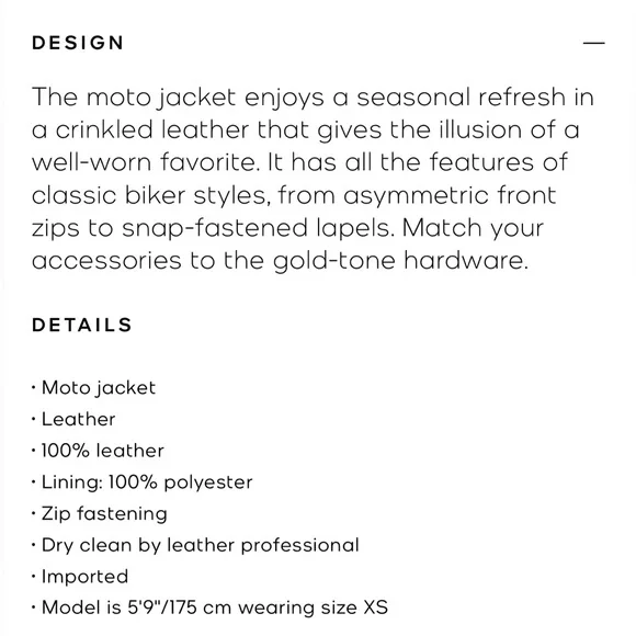 Michael Kors Crinkled Moto Leather Jacket-Coral w/Gold Hardware-Size M NWOT🌺 - Picture 3 of 4